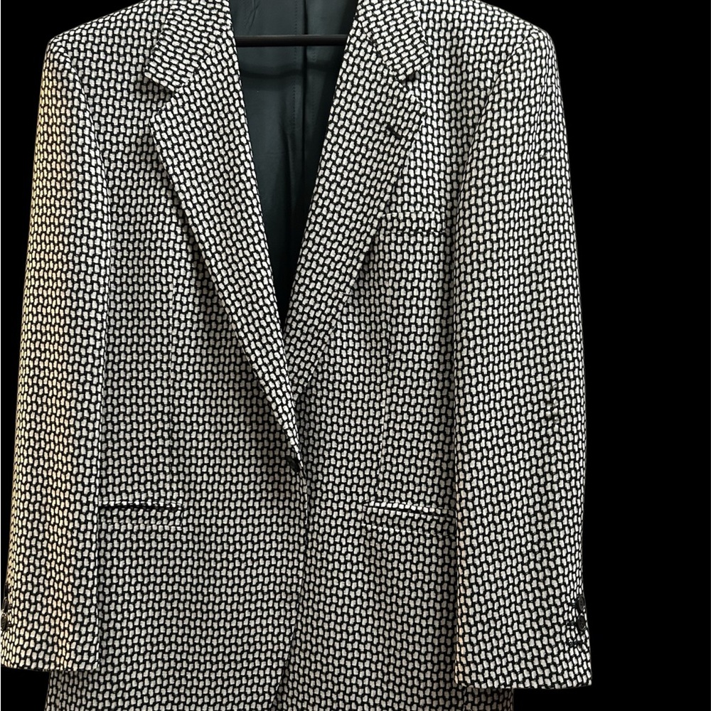 Versace Black and White Jacket Sharp! Size medium